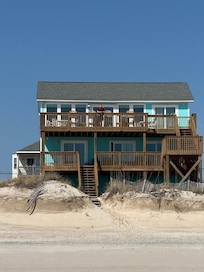 View of the house from the beach.