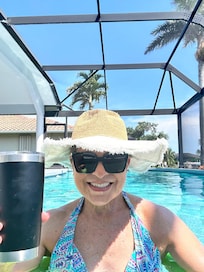 Leisurely afternoon at the pool.