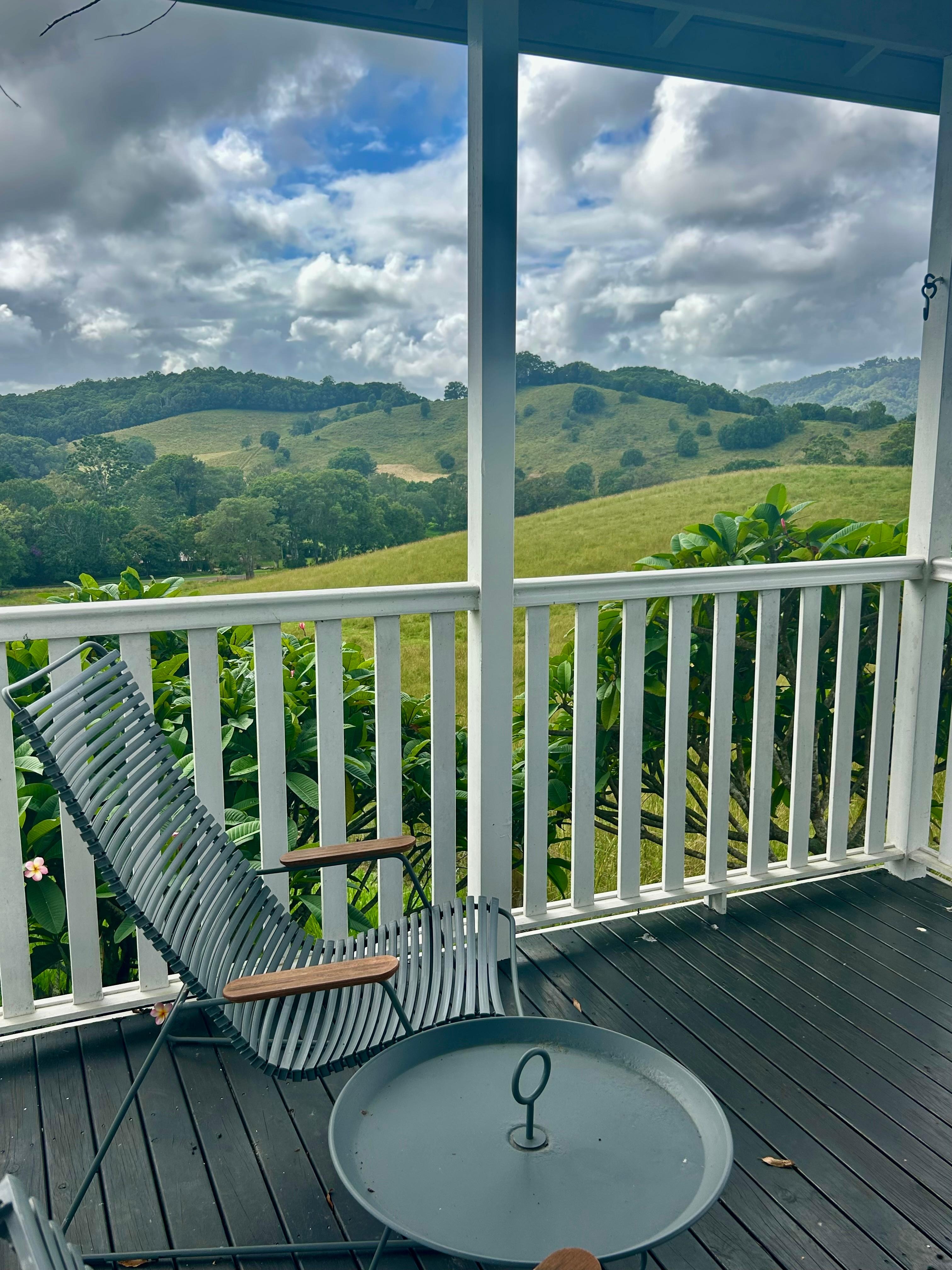 So many areas to sit and absorb the rolling landscape