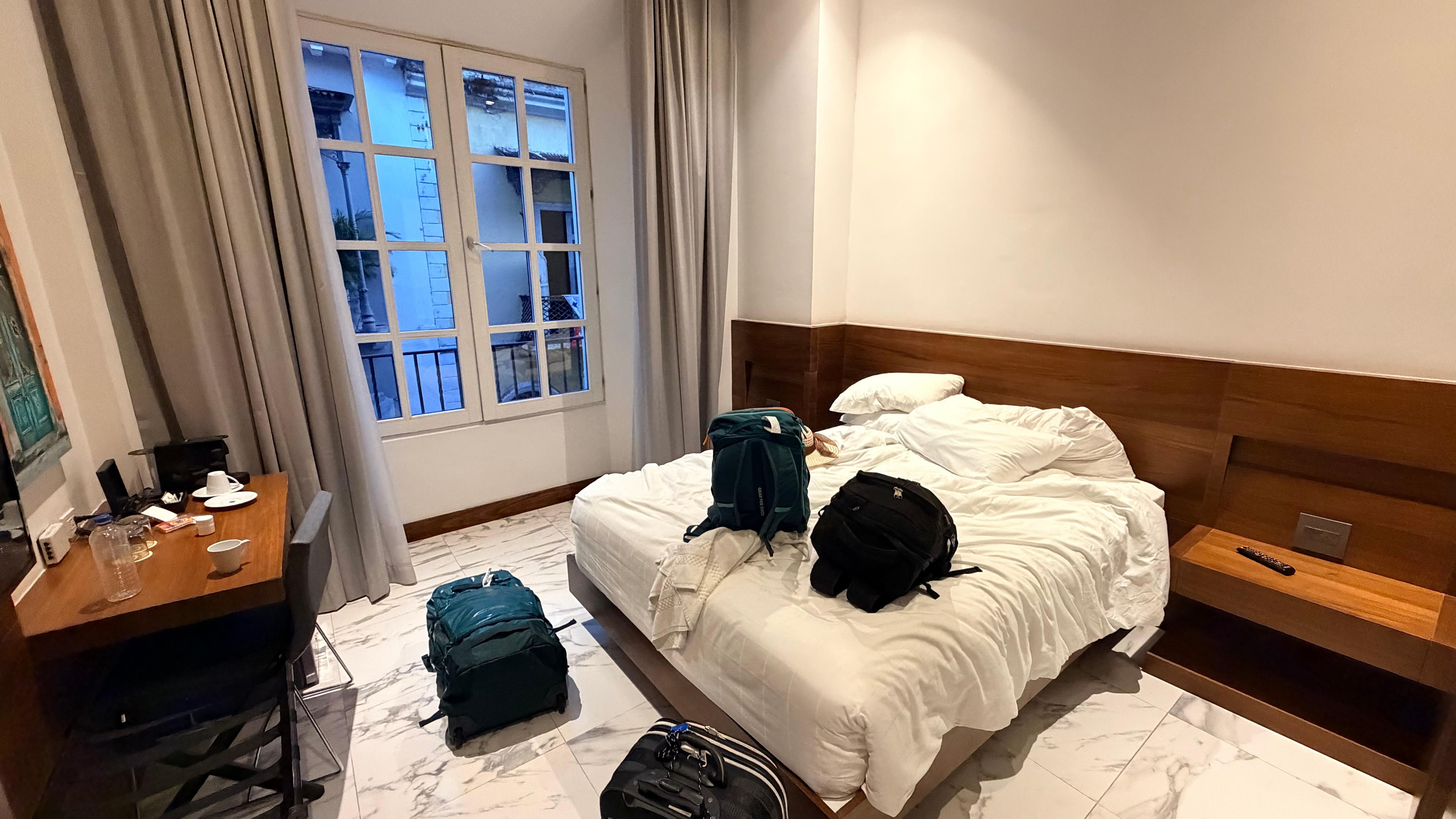 No balcony, no space. 