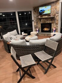 Enclosed porch evening view