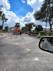 Construction on the grounds.