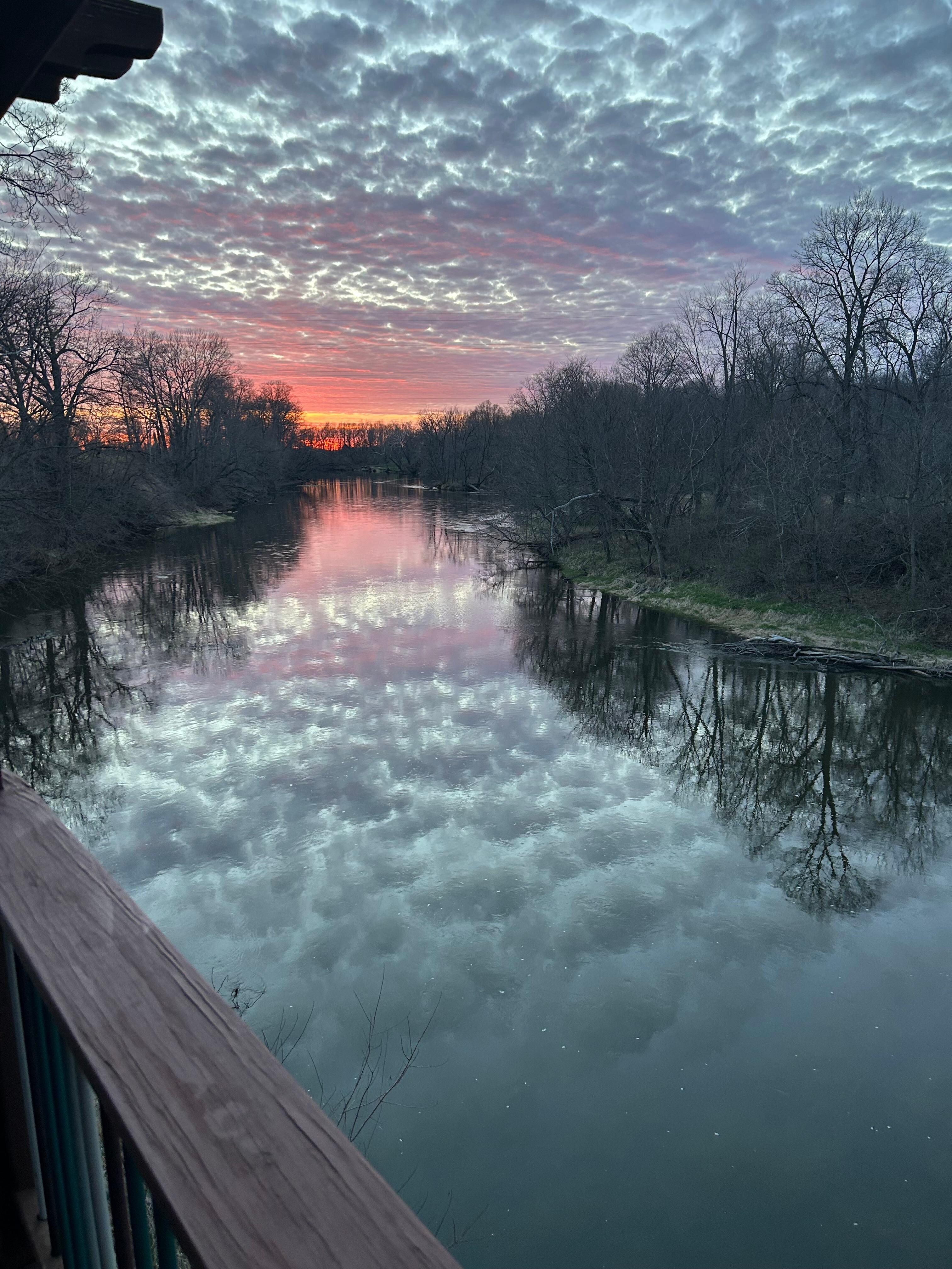 Beautiful sunset from the bedroom balcony