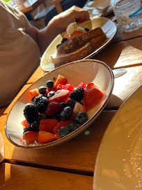 berries and brioche for breakfast at Oceana