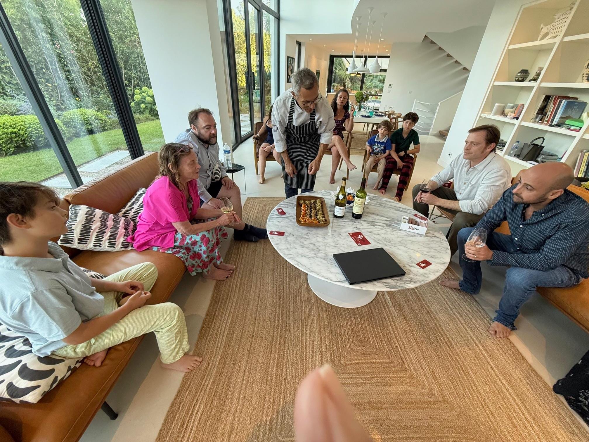 our chef making us a special celebration dinner