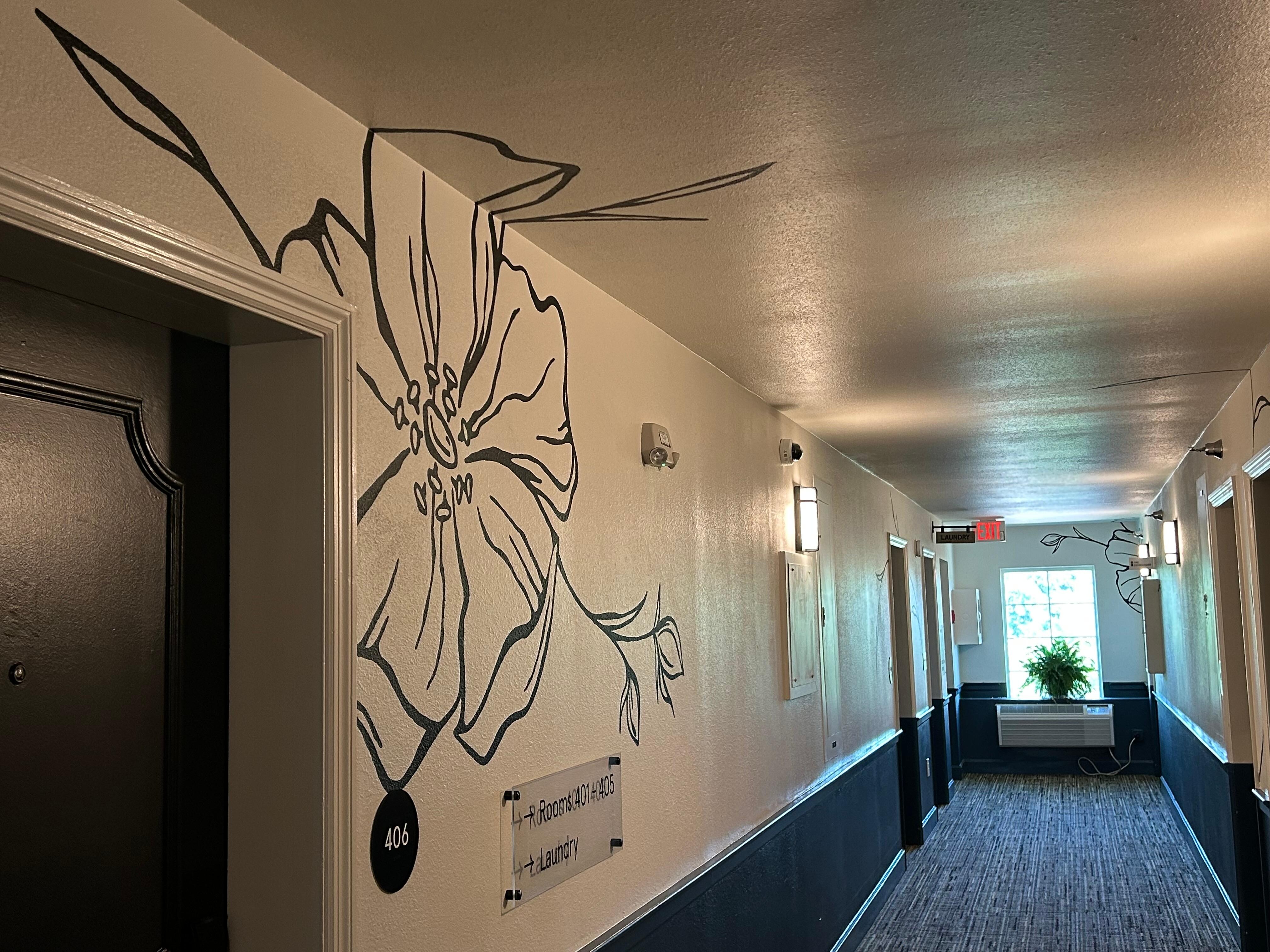 Cool art on interior walls