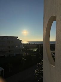 La vue de la chambre.