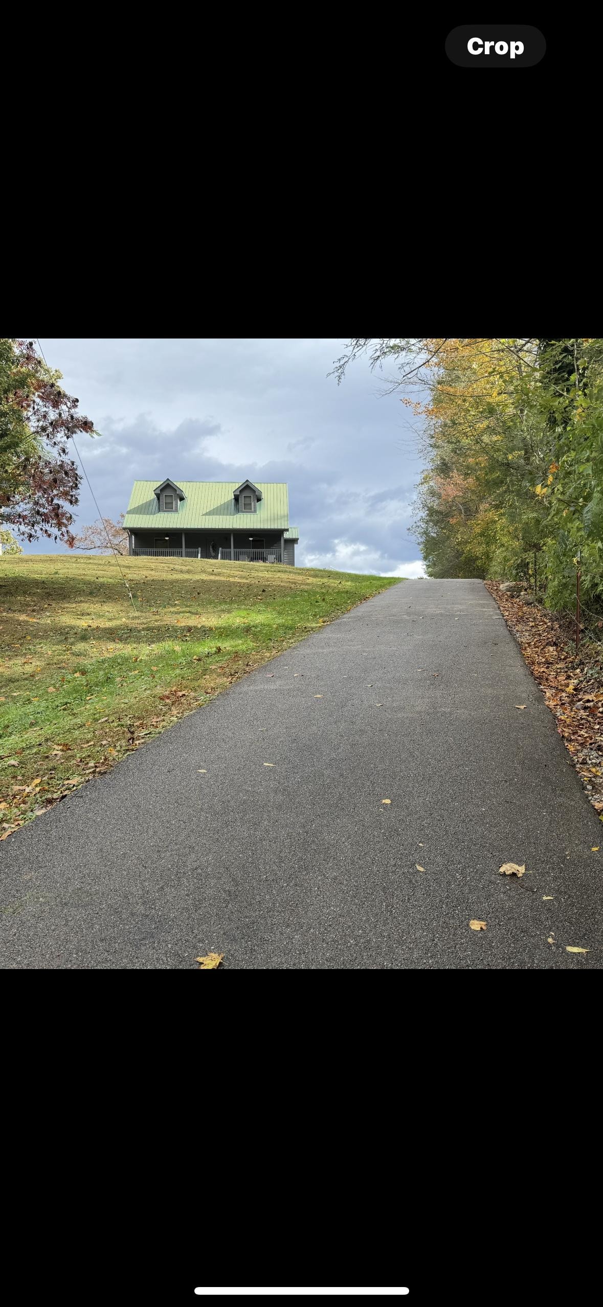 Going up drive to home 