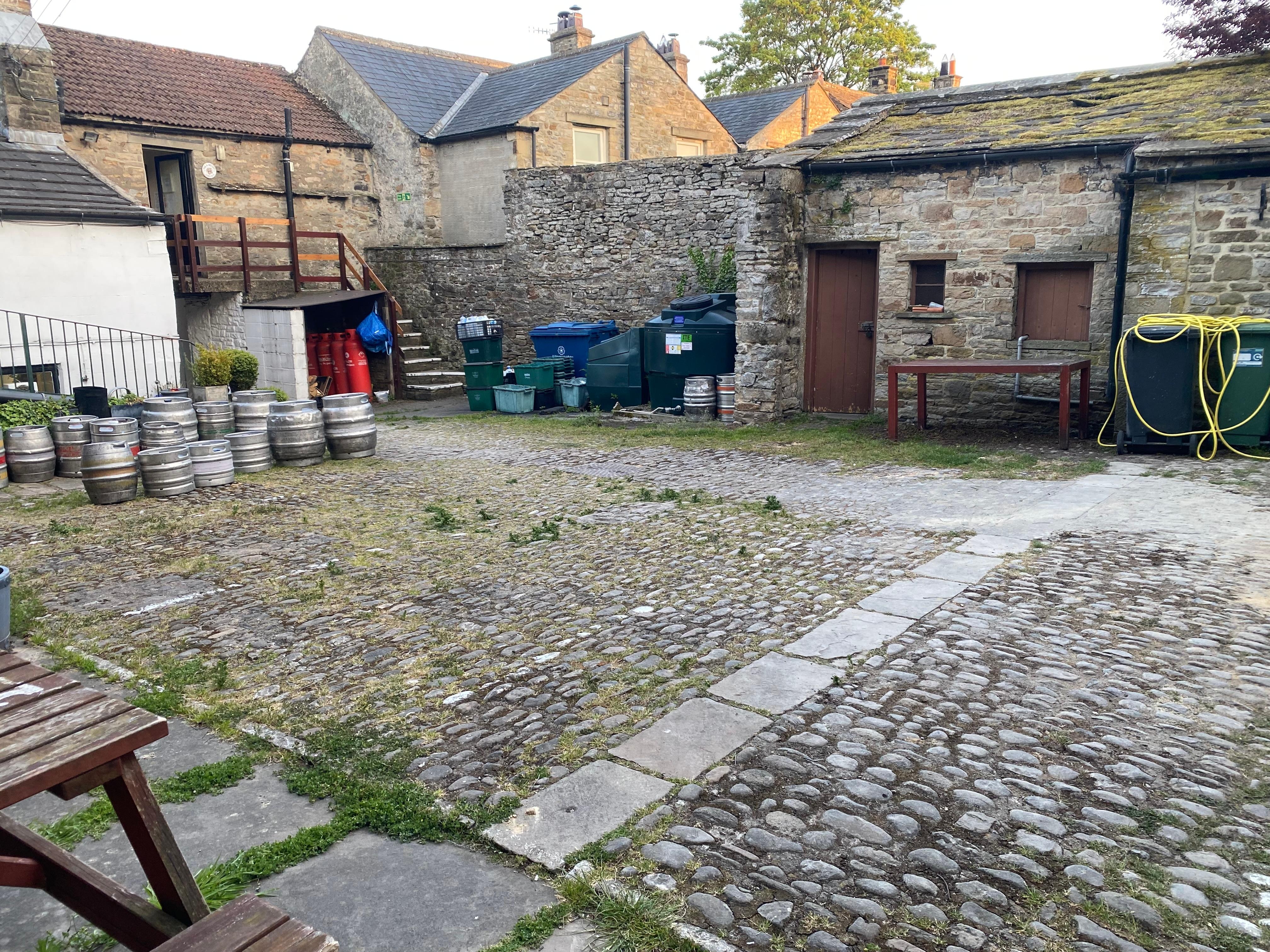 View from bedroom of courtyard