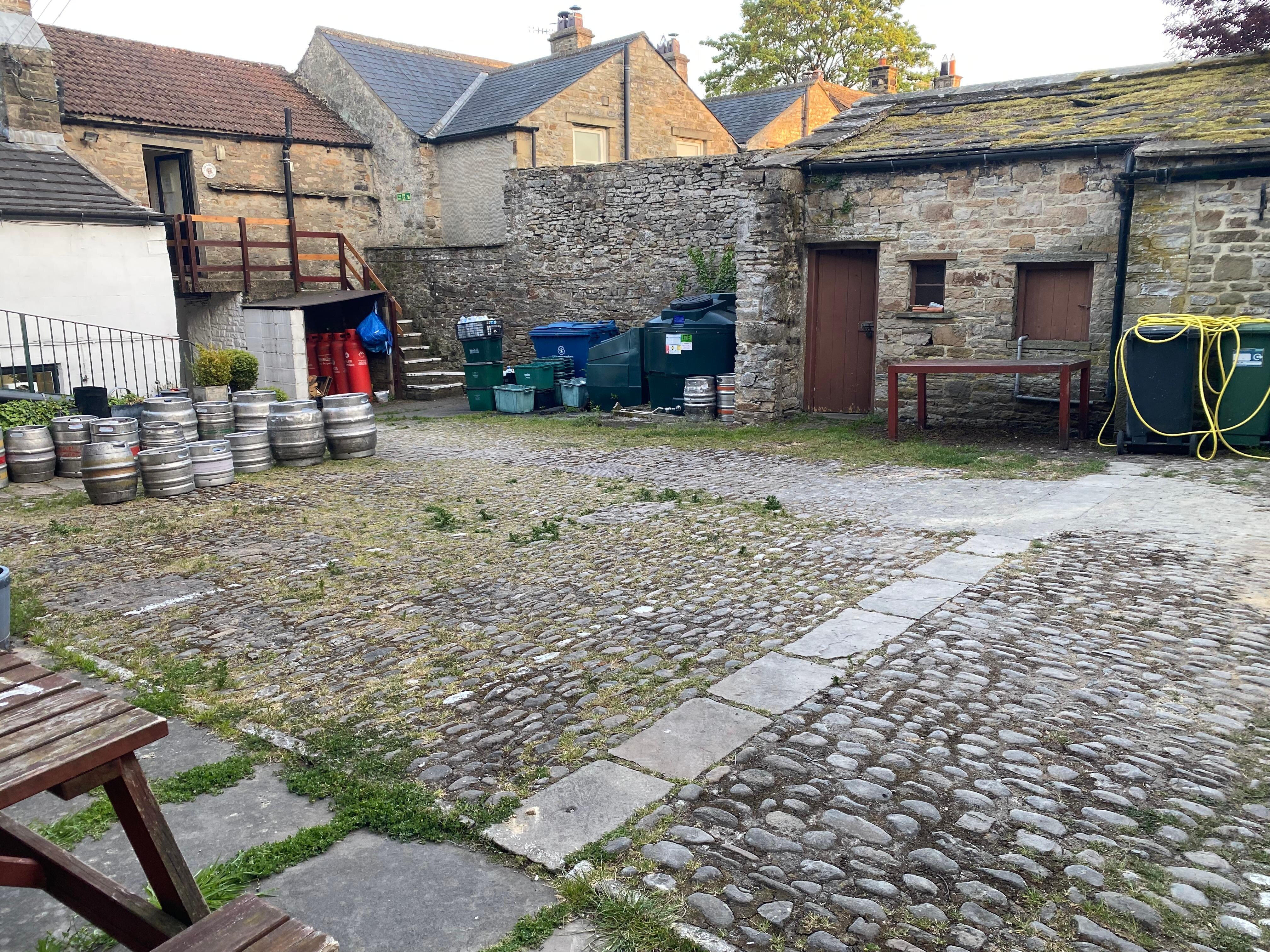 View from bedroom of courtyard