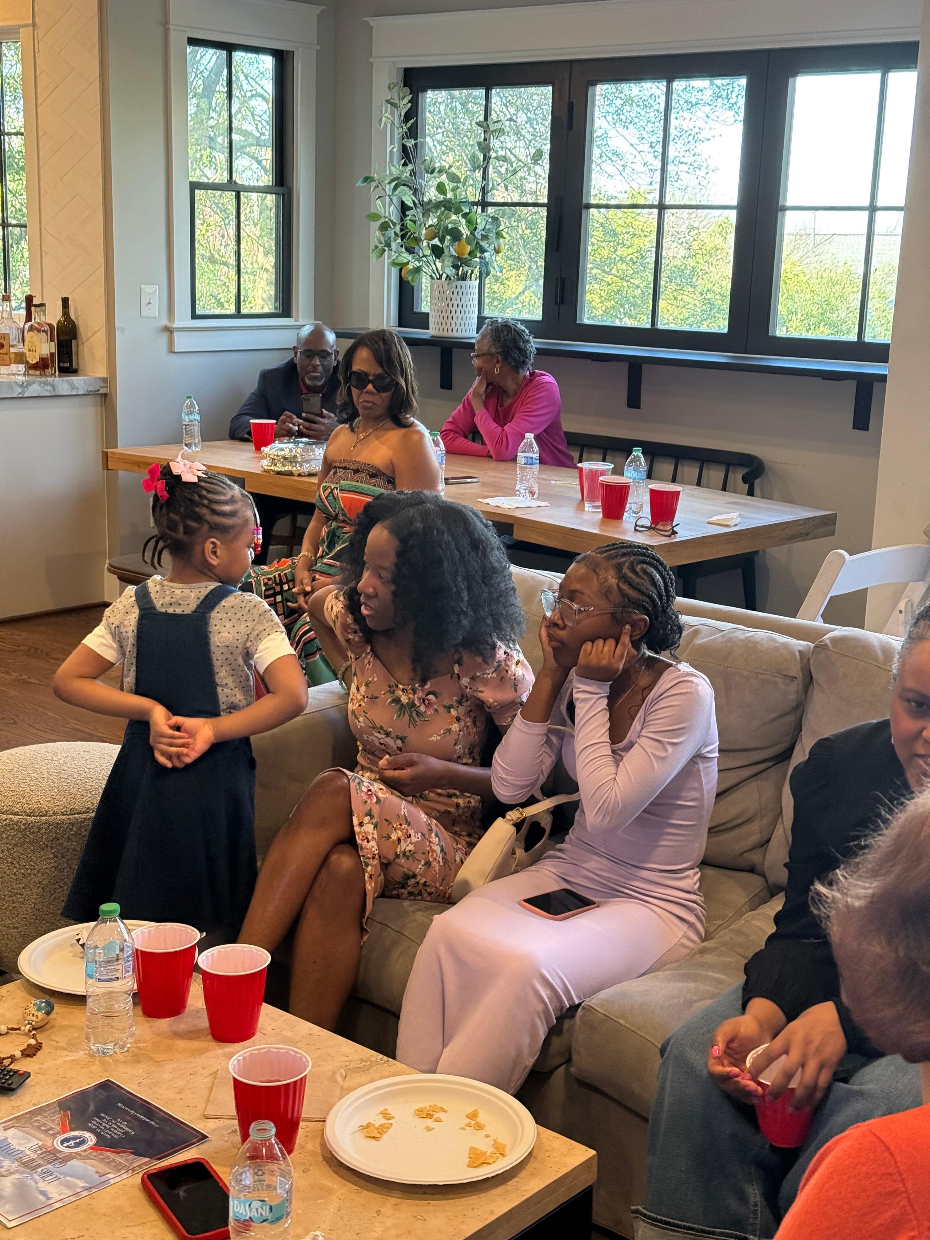 Arranged catered lunch-lots of space for family and guests 