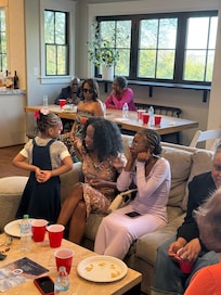 Arranged catered lunch-lots of space for family and guests