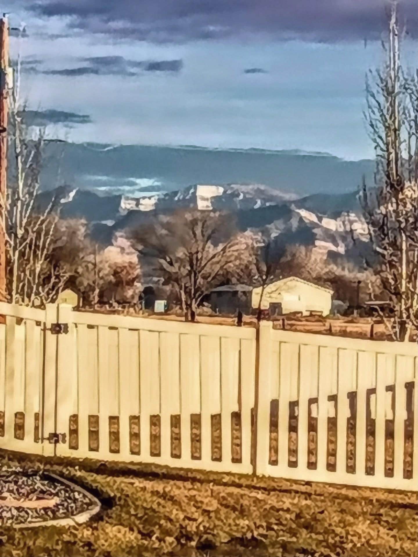 Our view from the front porch of Juniper House.