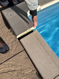 Tiles loose on pool