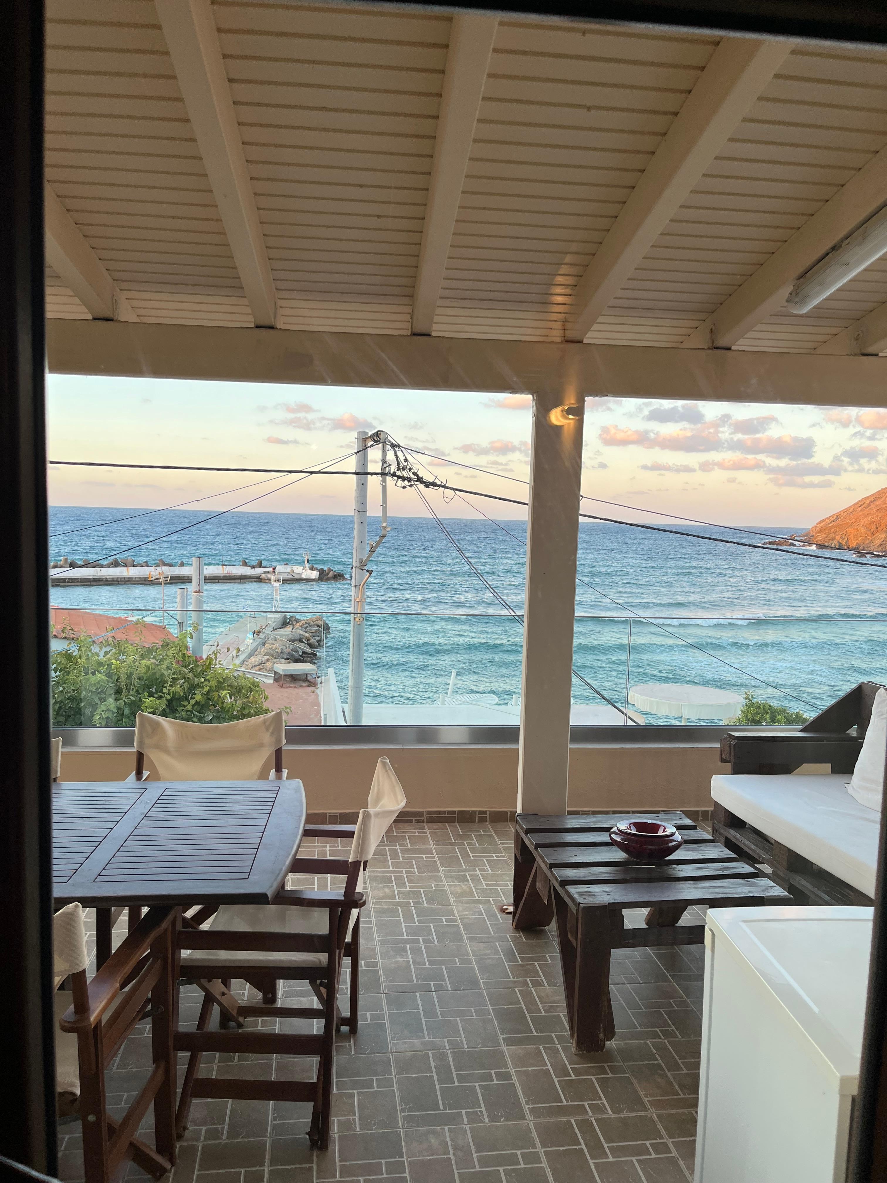 View from upstairs balcony