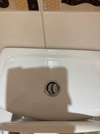 Broken toilet flush button