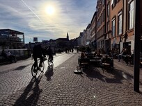 Nyhavn harbor at dusk