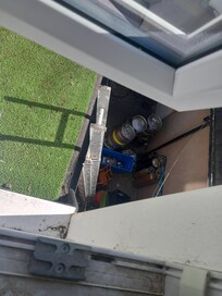 Ladders directly outside our room from ground floor to first floor.