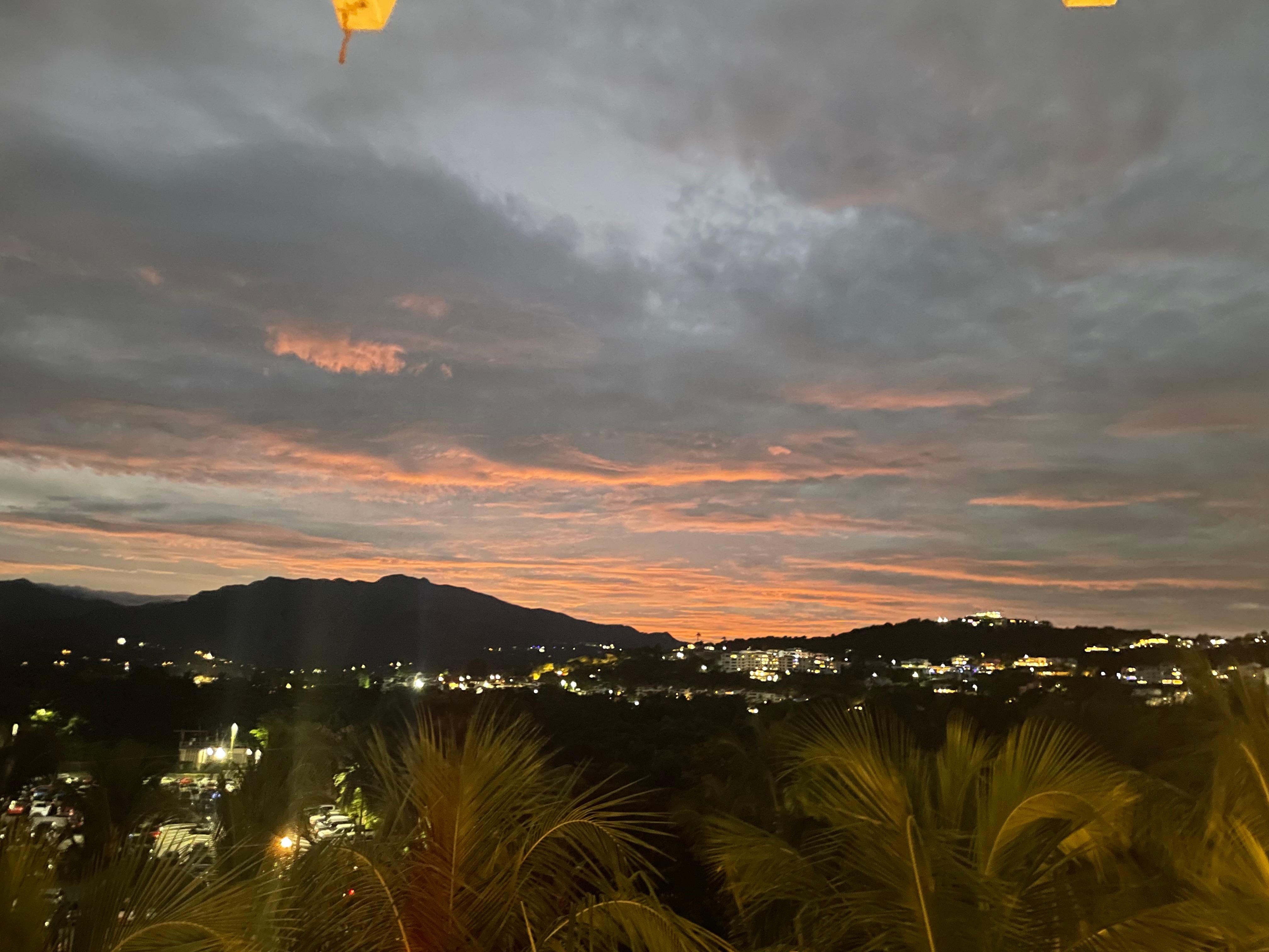 View of El Yunque from the exterior walkway 