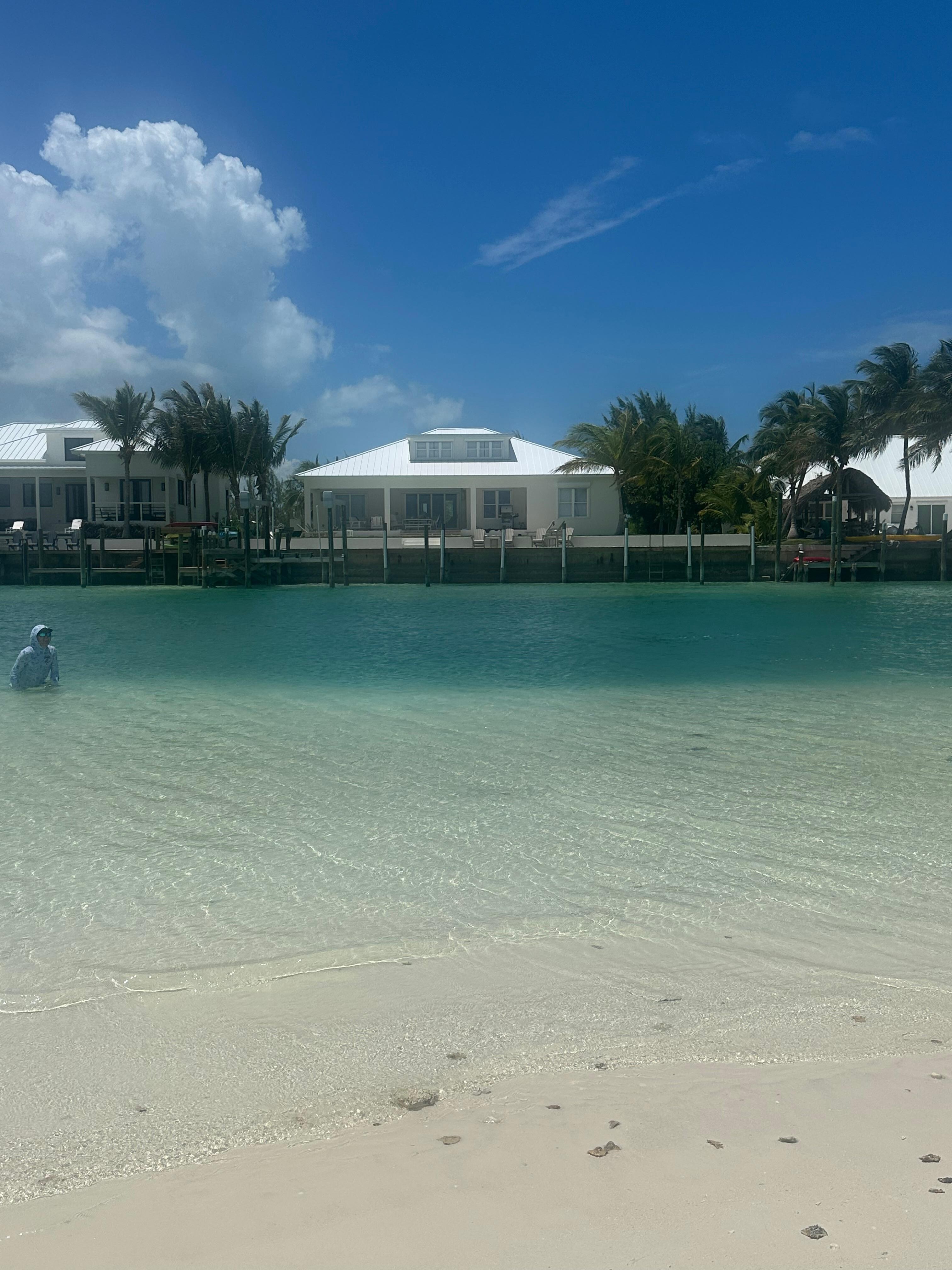 Looking at the back of the house from the beach 