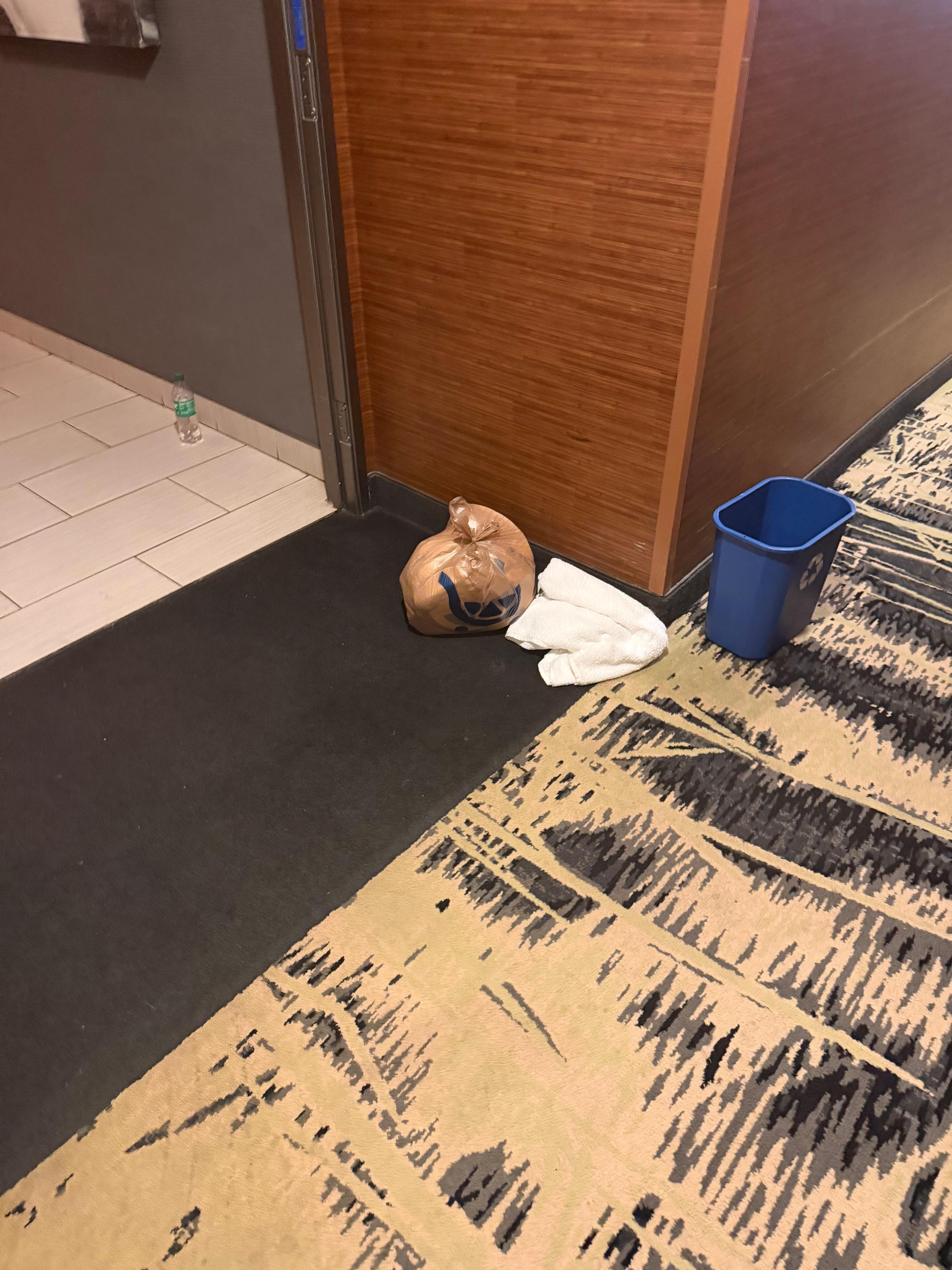 Hallway with trash Day 1