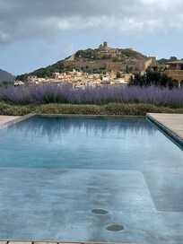 The view to the castle and town from the hotel pool.