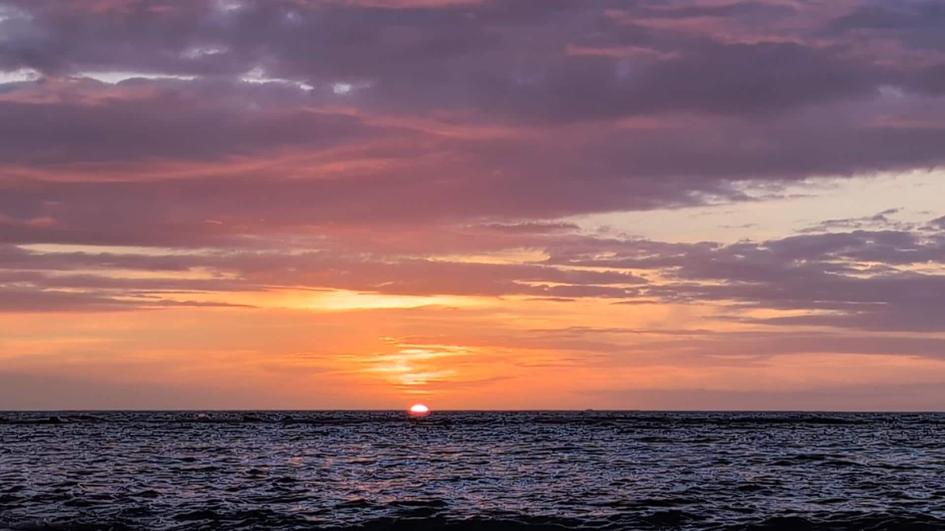 Sunset across the street