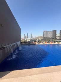 Pool has amazing views