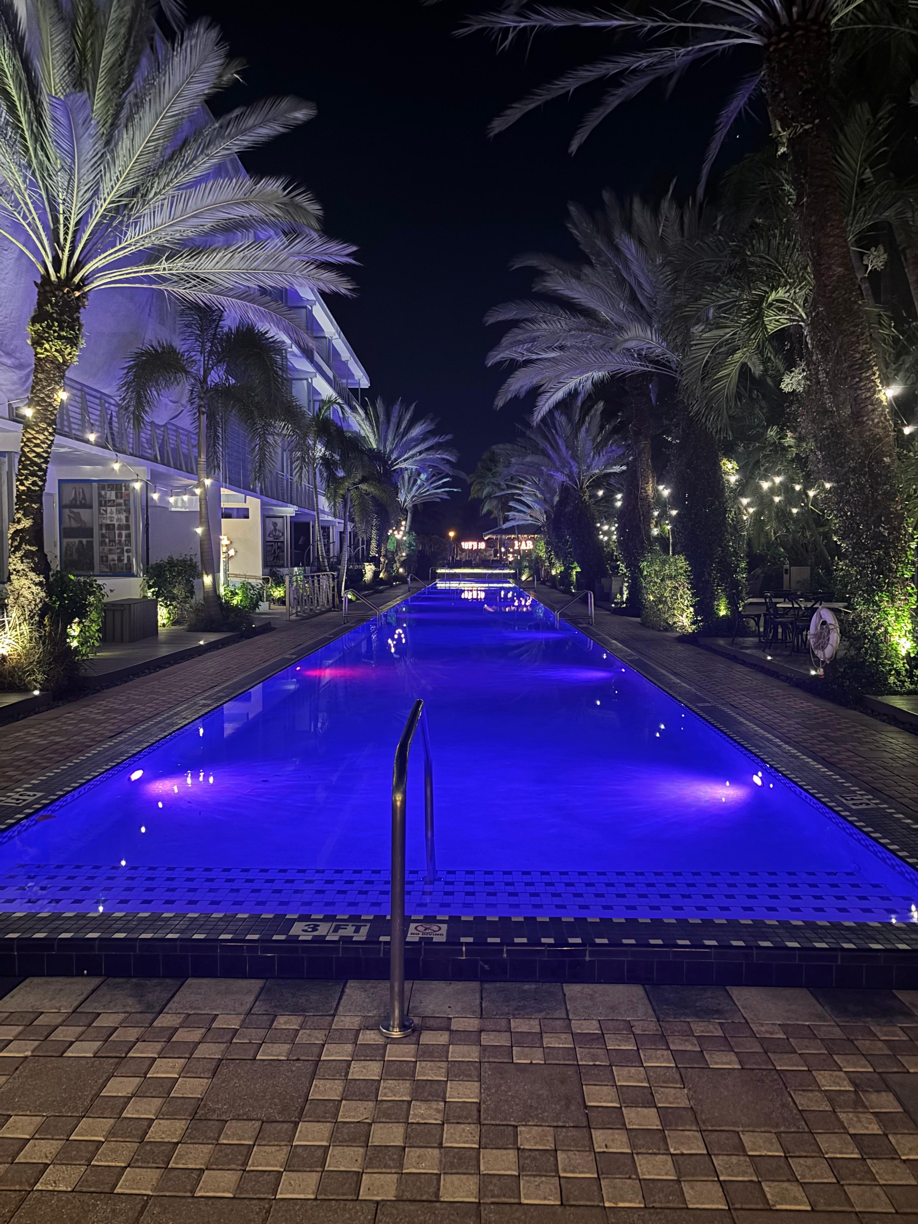 Pool at night