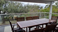 View from deck, sadly can't see the ocean due to tall trees across the road
