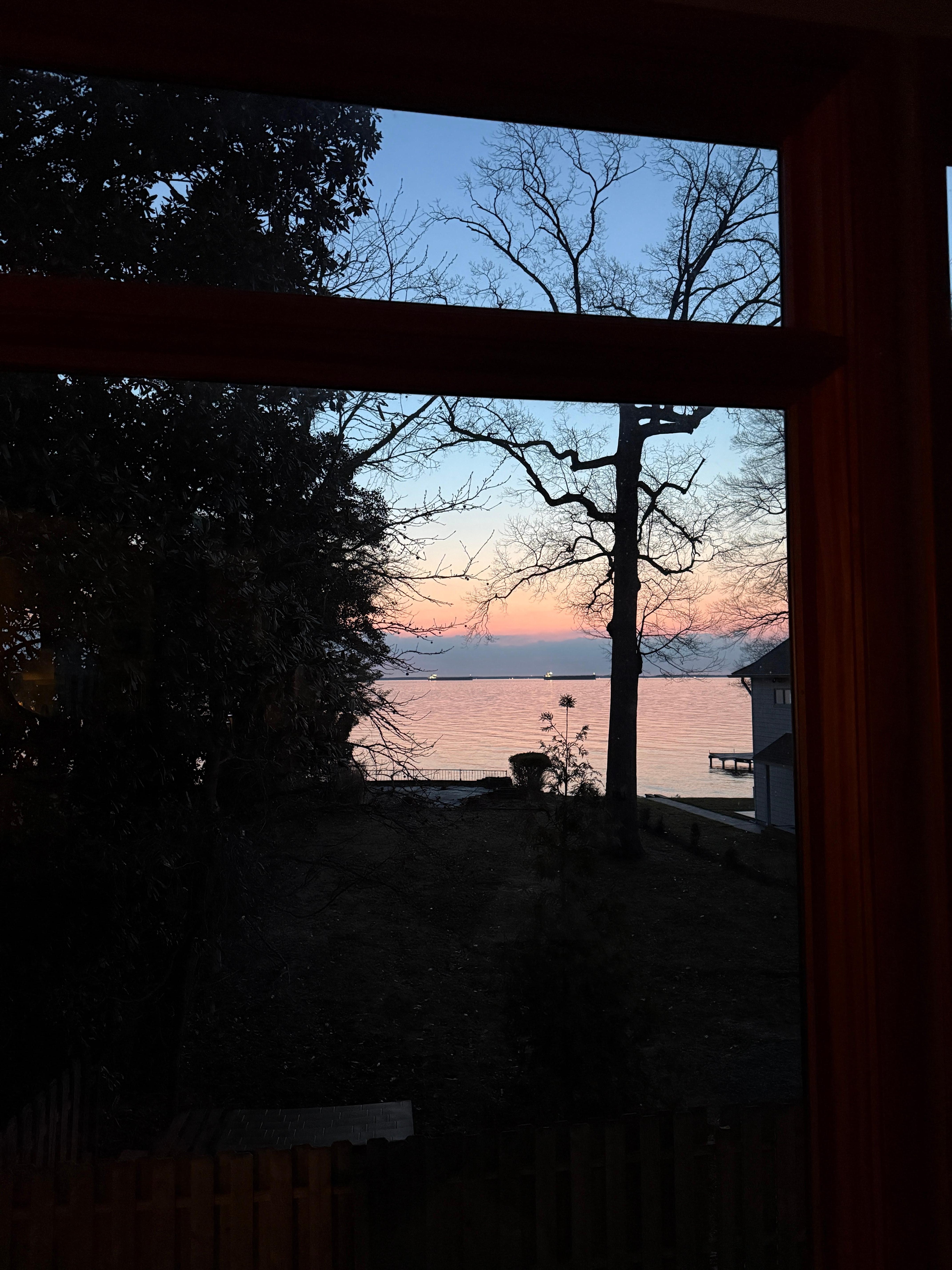 View through living room window