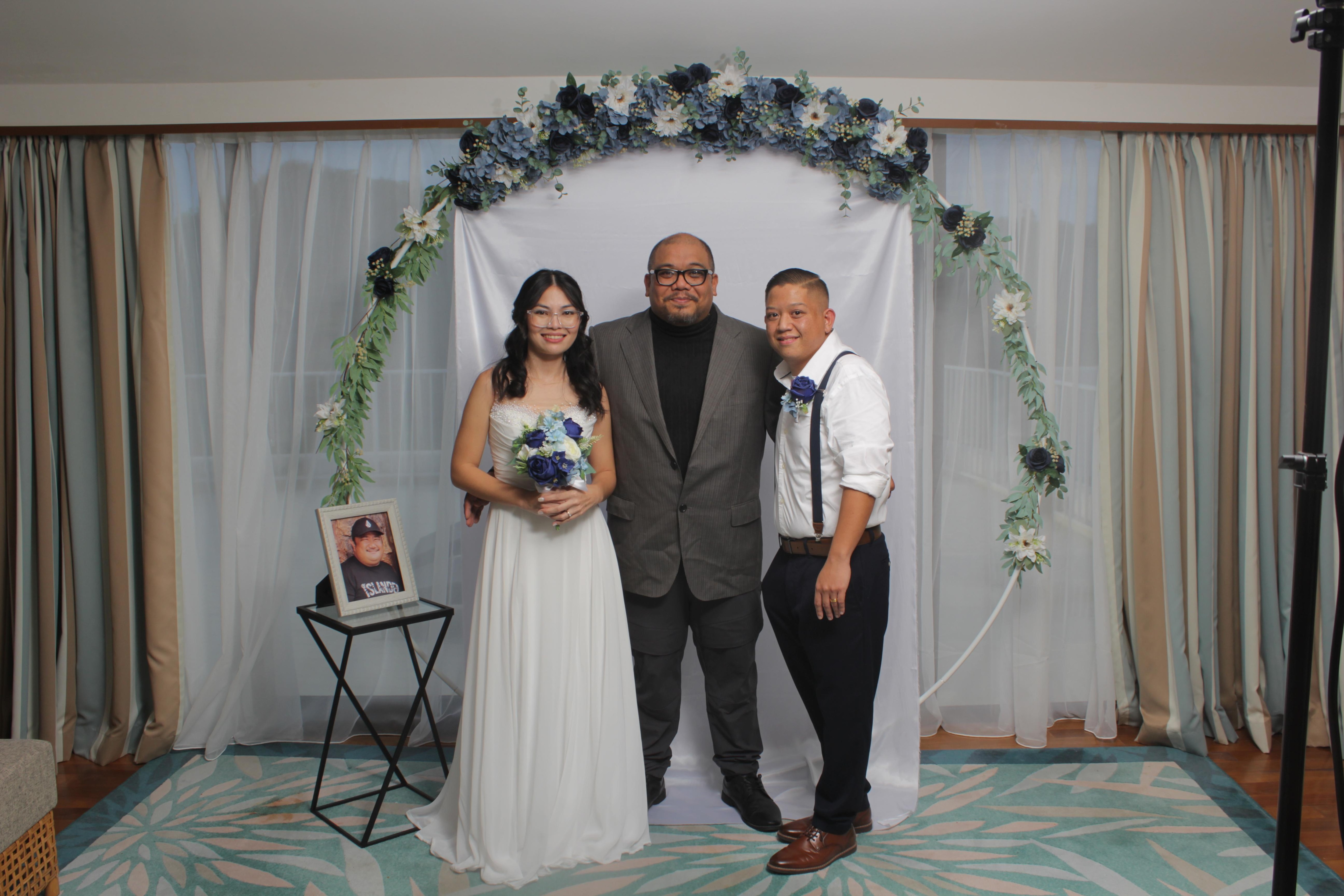 In room wedding ceremony for my daughter and son-in-law.