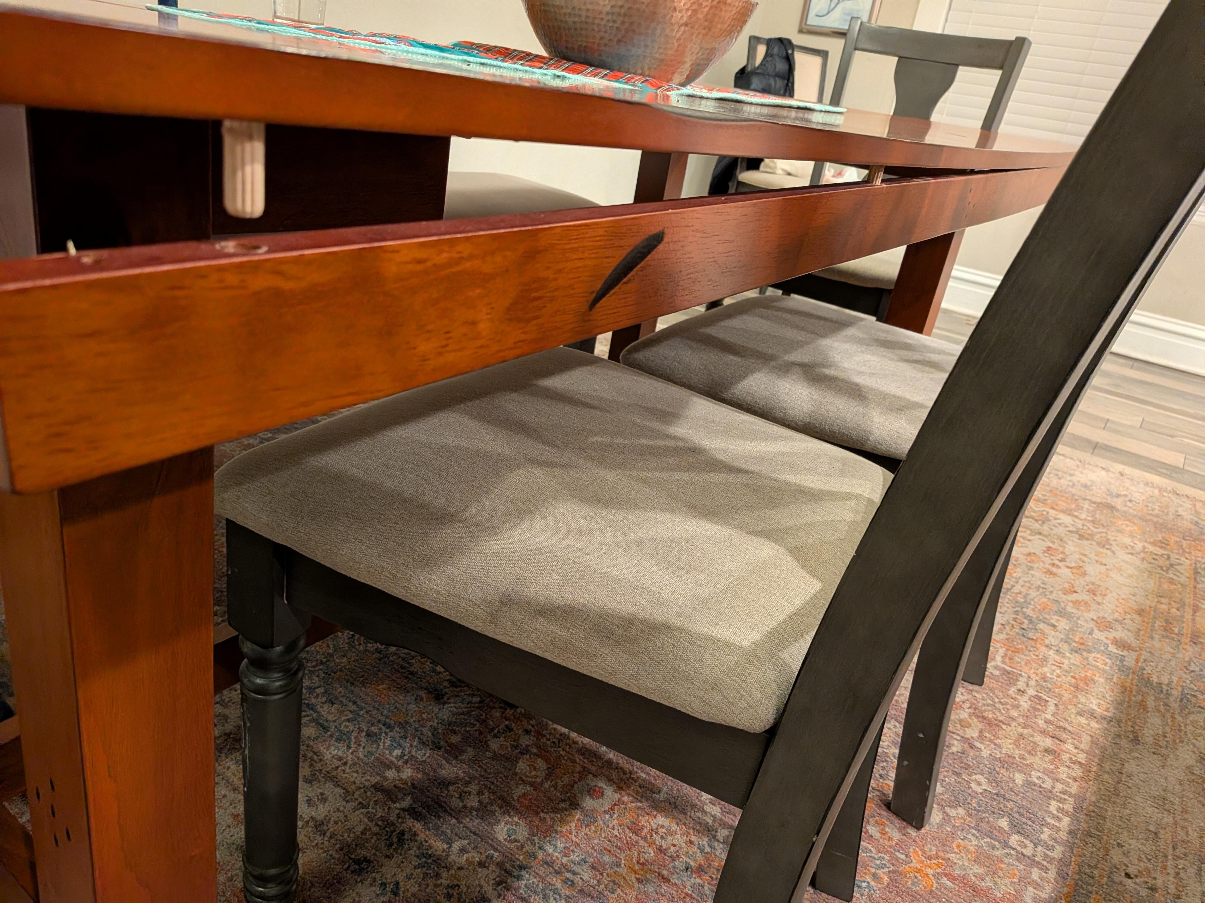 Broken kitchen table