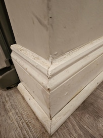 All trim and baseboards looked like this. And walls