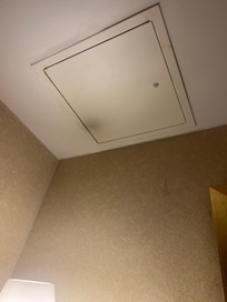 Ceiling in bathroom