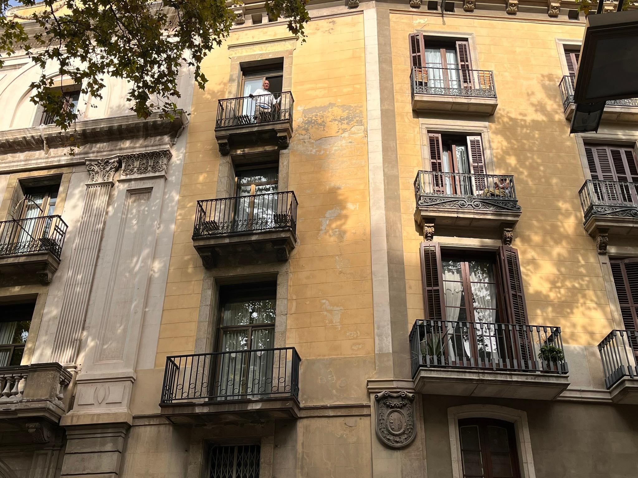 We enjoyed watching people at the small balcony in our room.  