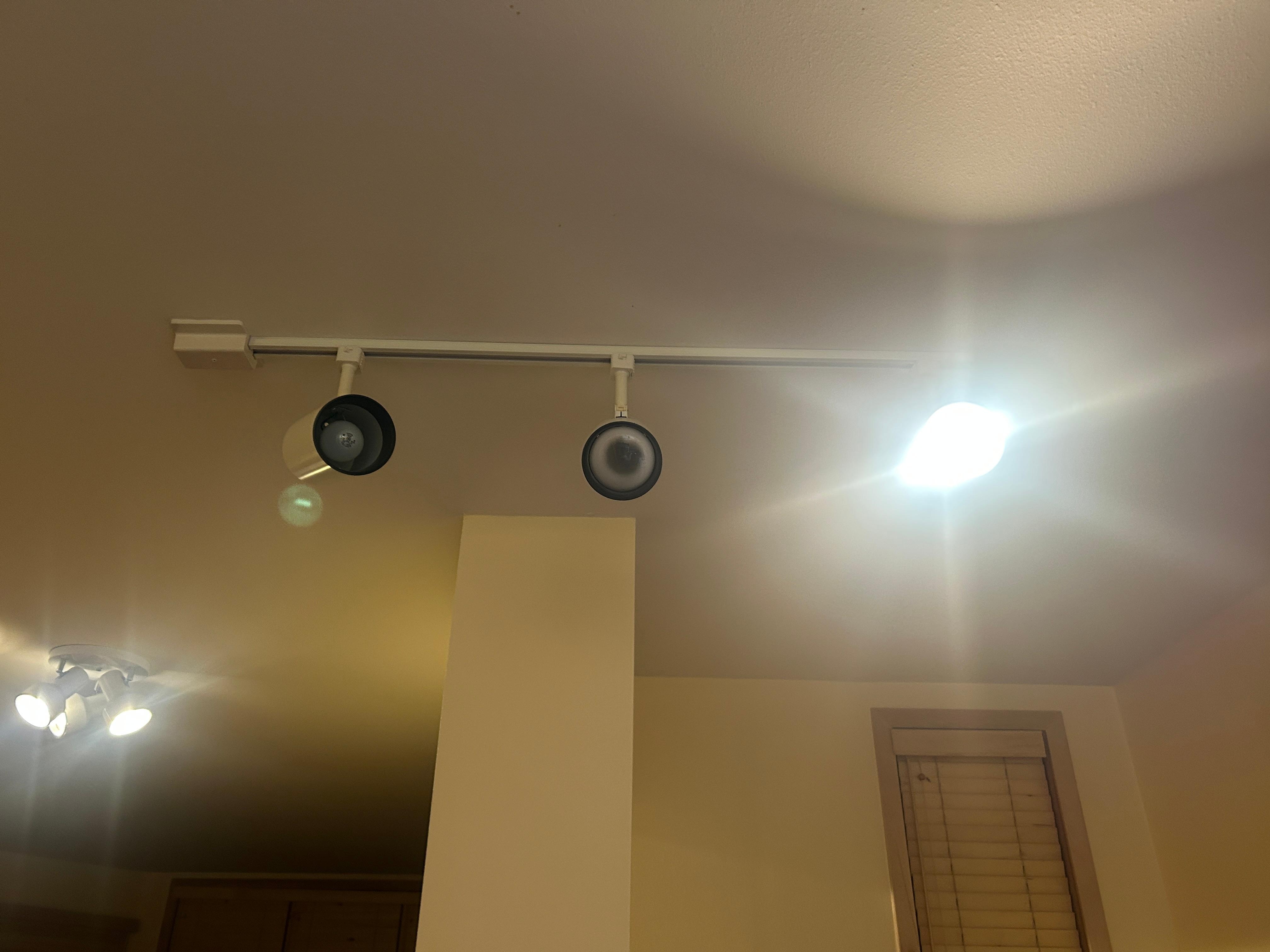 Half the lightbulbs were burnt out