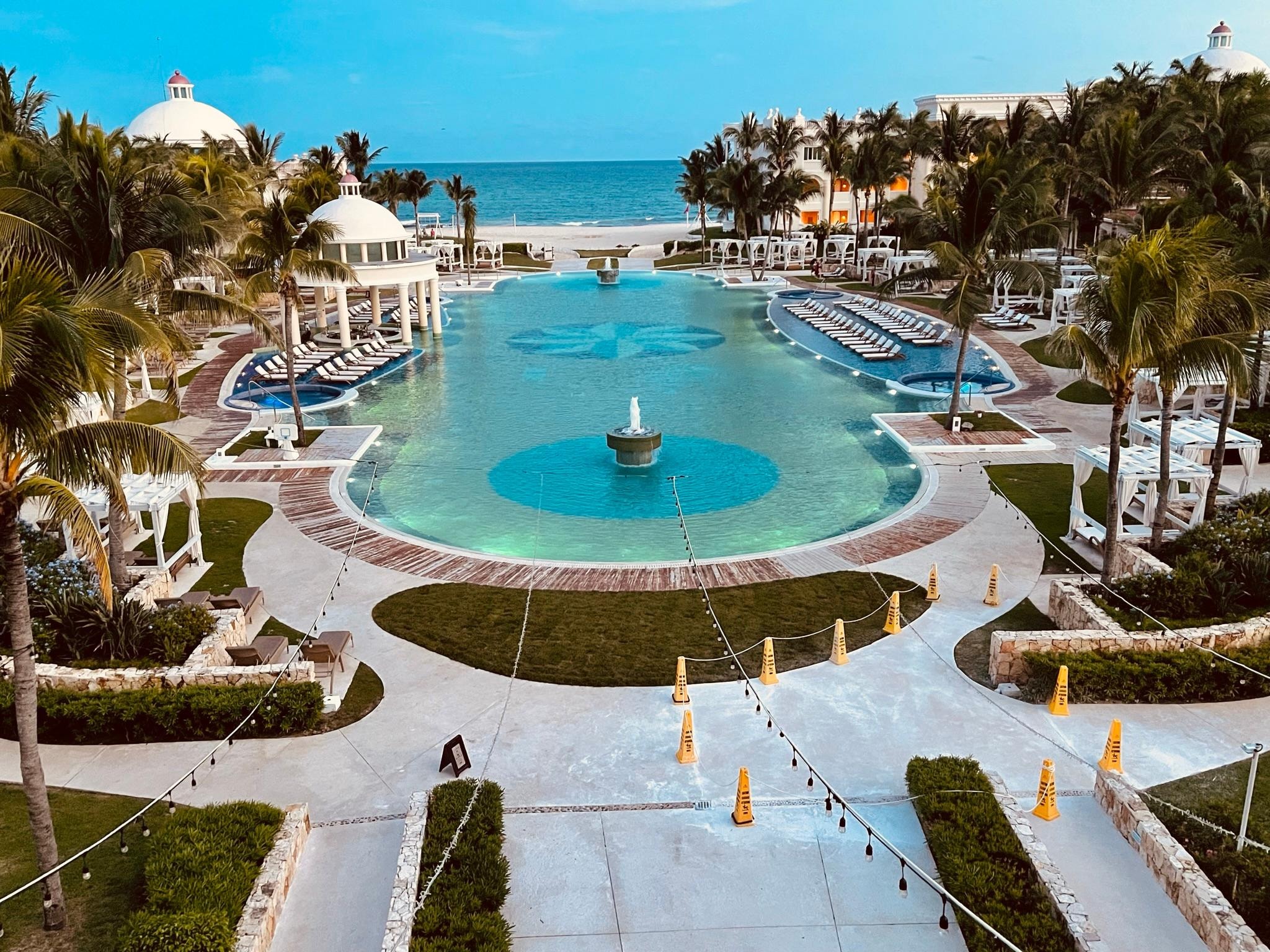 The main pool with music and entertainment activities with swim up bar.