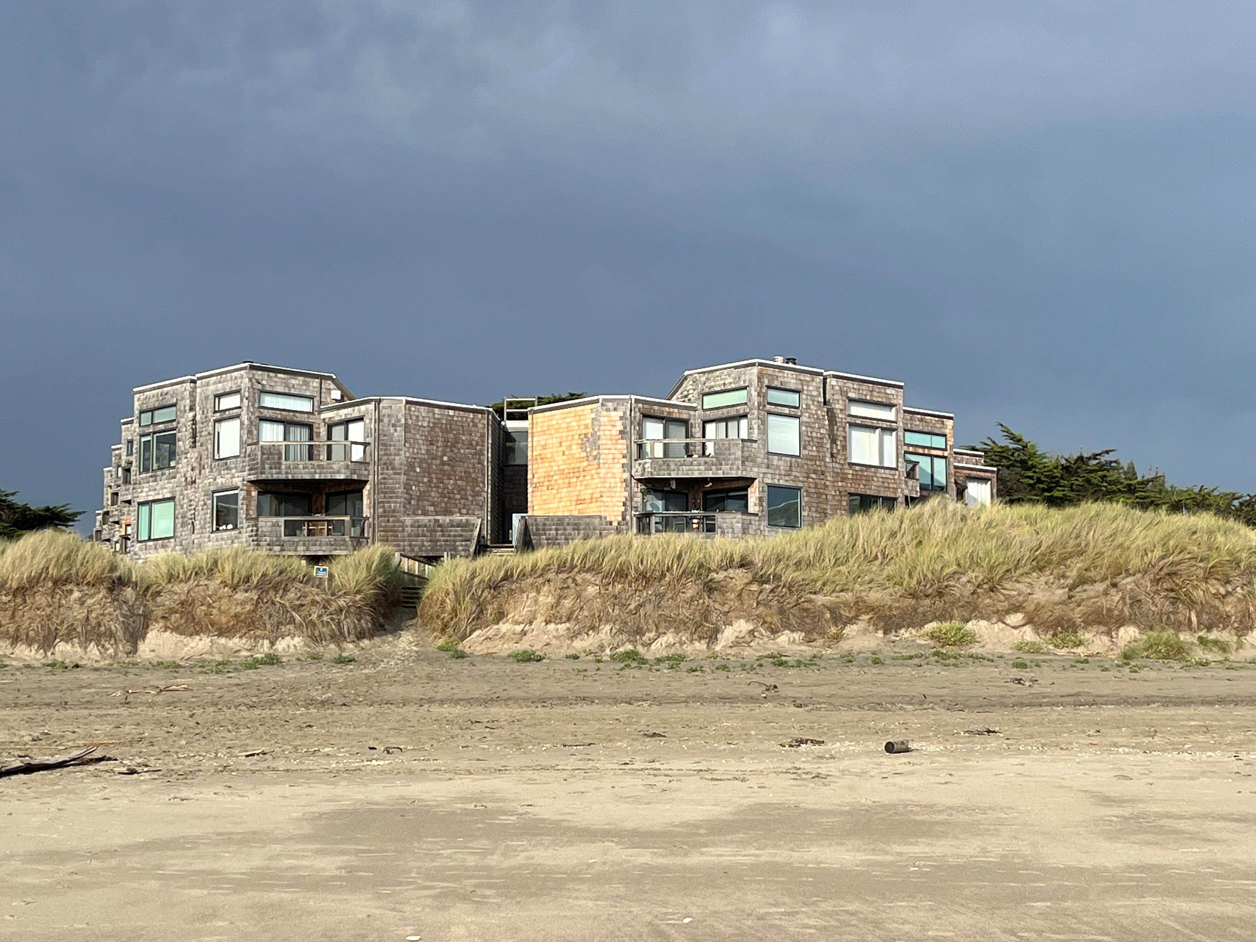 View of condos from the beach