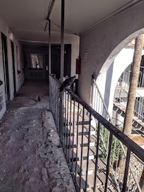 The upper walkway to our room.