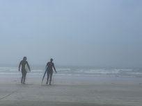 Surfing in the marine mist