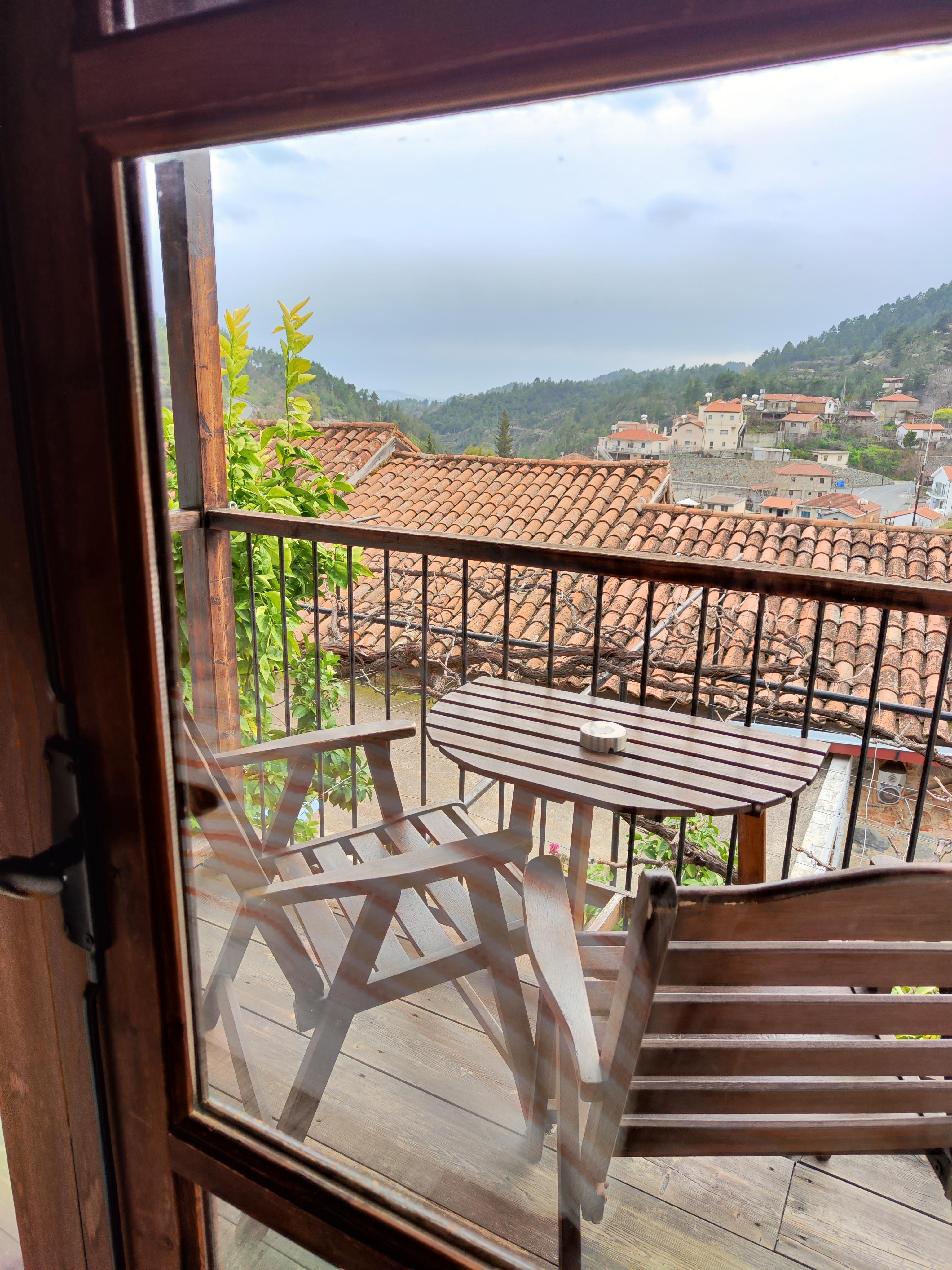 Our private balcony with a lovely view.