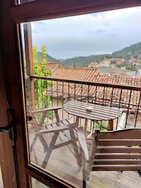 Our private balcony with a lovely view.