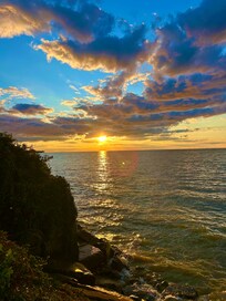Gorgeous sunset over Lake Ontario, a short walk from the B&B.