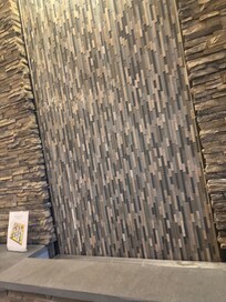 Waterfall wall in lobby