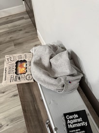 One picture of the food we found in the kitchen