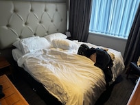 Bed just fits room.