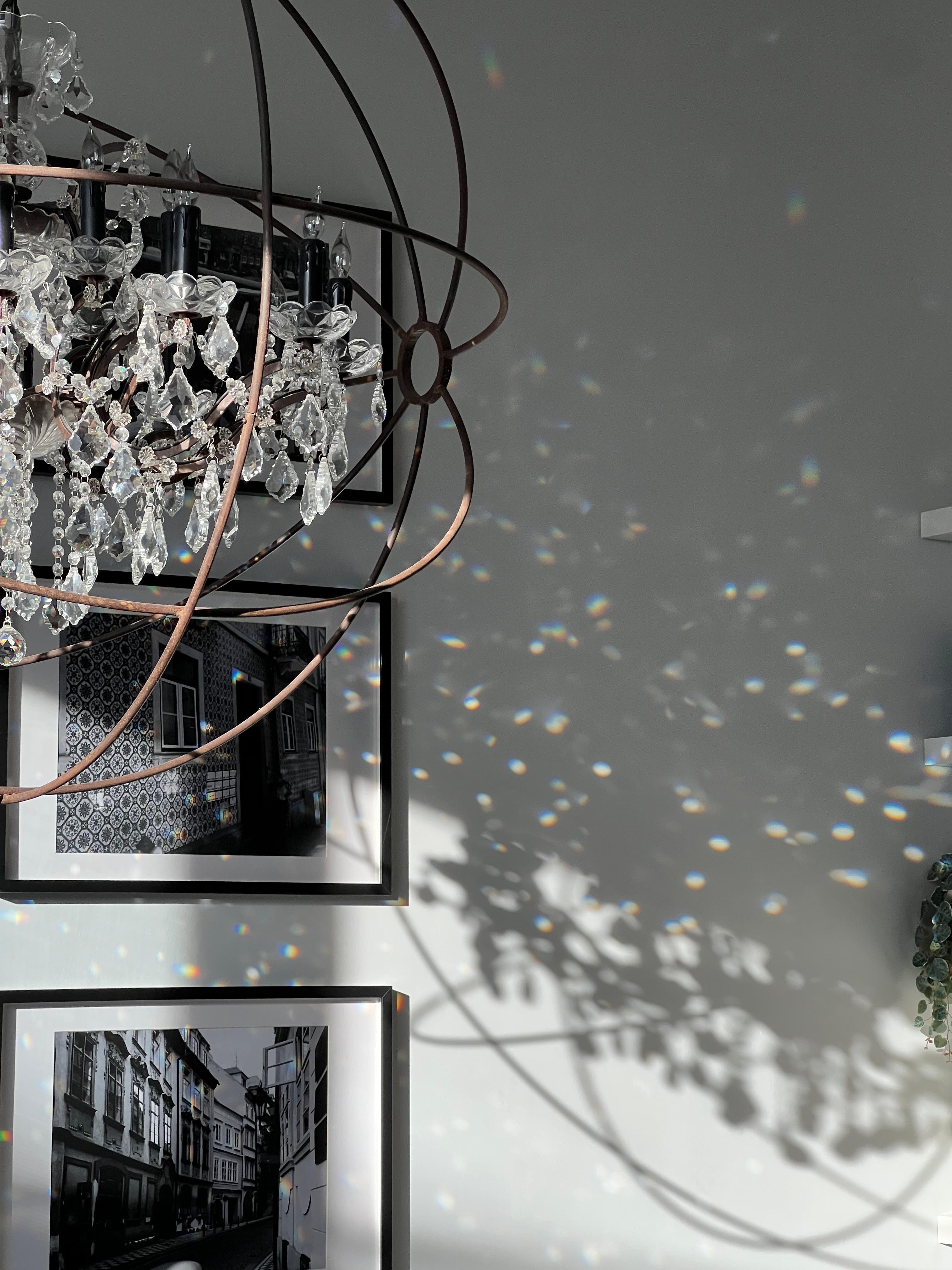 The sunlight hitting the chandelier was my favourite