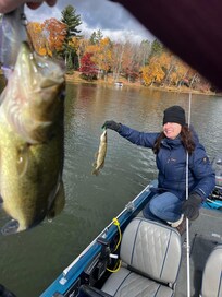 Nice bass and northern caught same time.