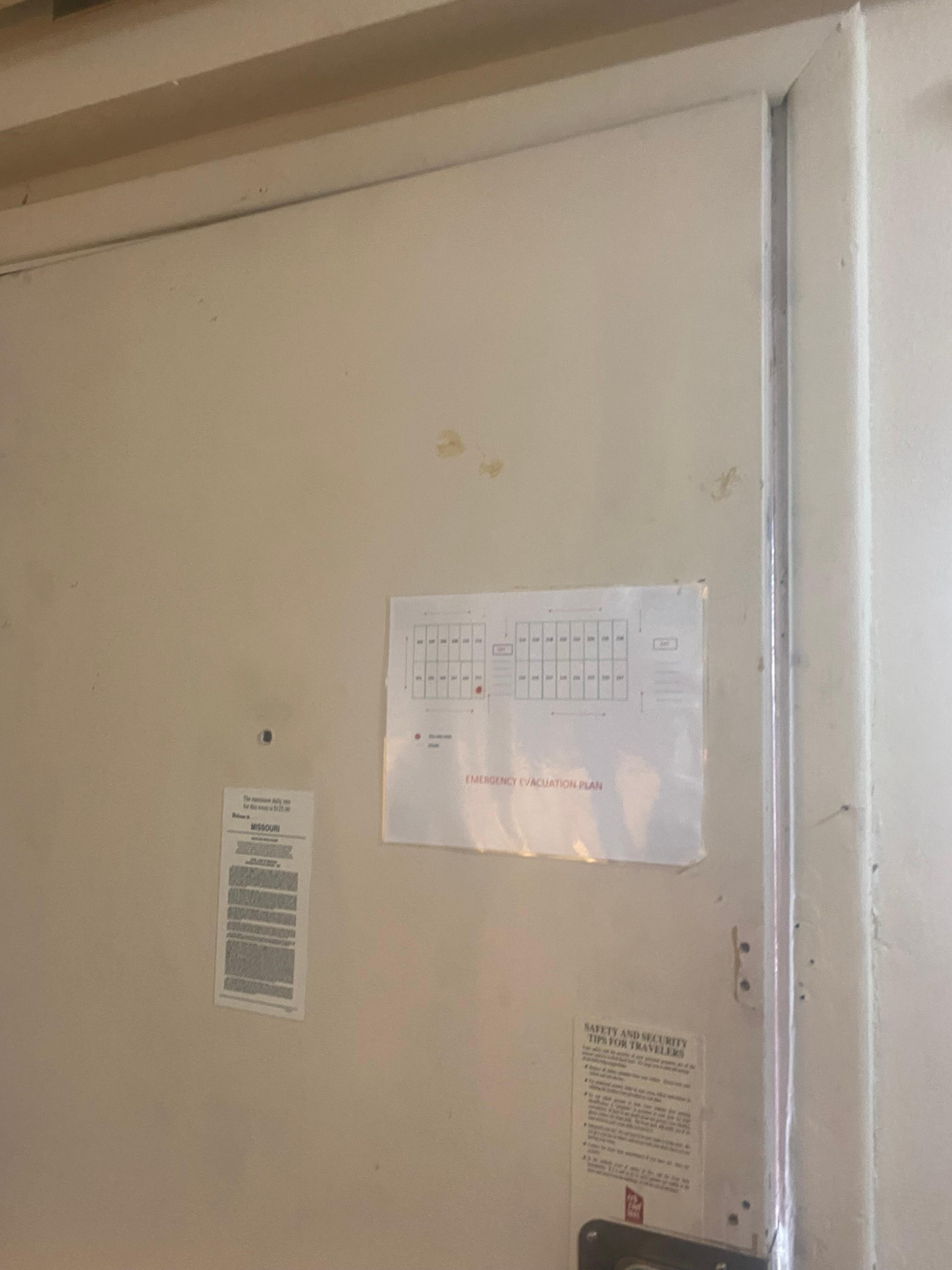 Looks like food splatter med on door